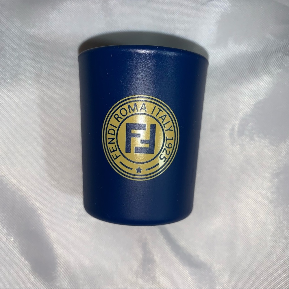 NEW IN BOX set 5 FENDI frosted crystal FF logo VOTIVE CANDLES citronellol scent - Picture 9 of 16